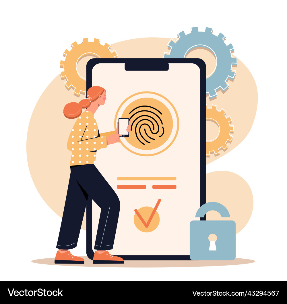 Personal data security Personal data security vector image