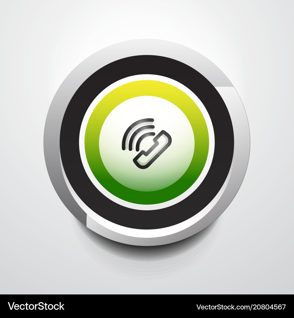 Phone button call support idea Phone button call support idea vector image