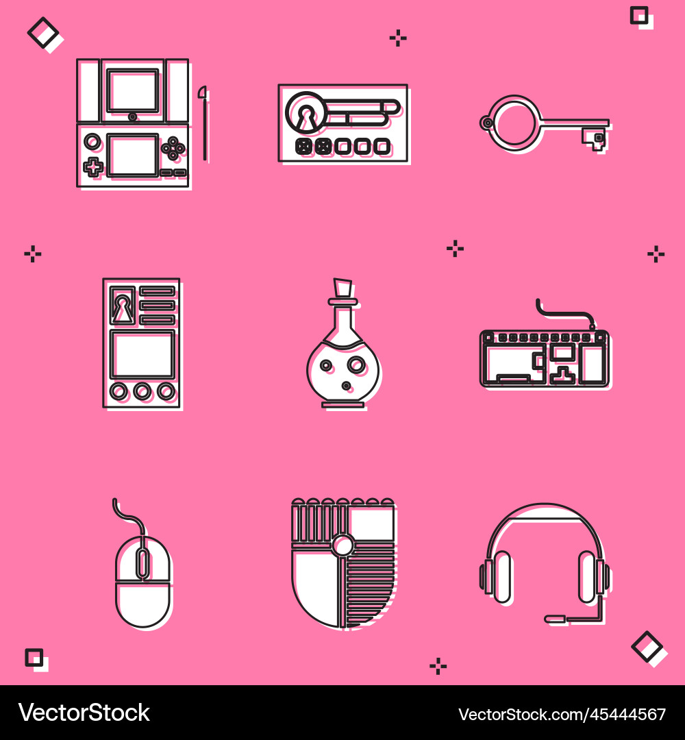 Set portable video game console create account Set portable video game console create account Vector Image
