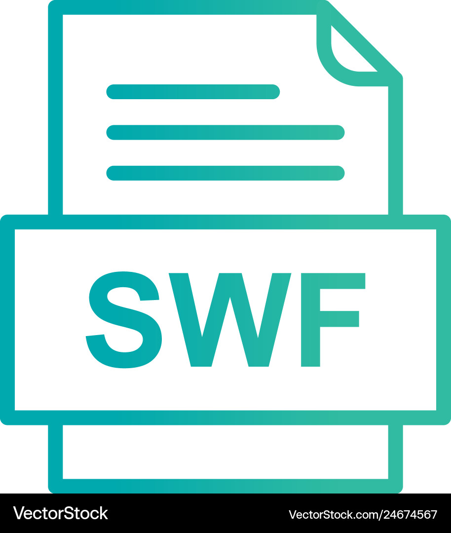Swf file document icon Vector Image