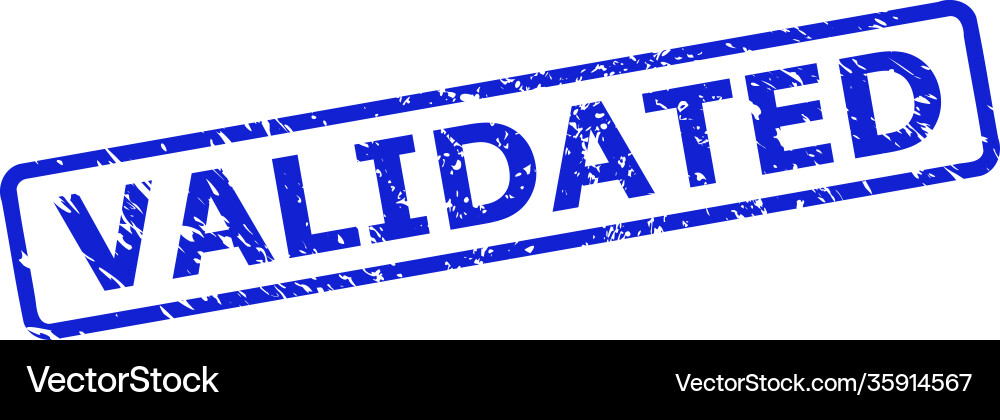 Validated seal with unclean surface and rounded Vector Image