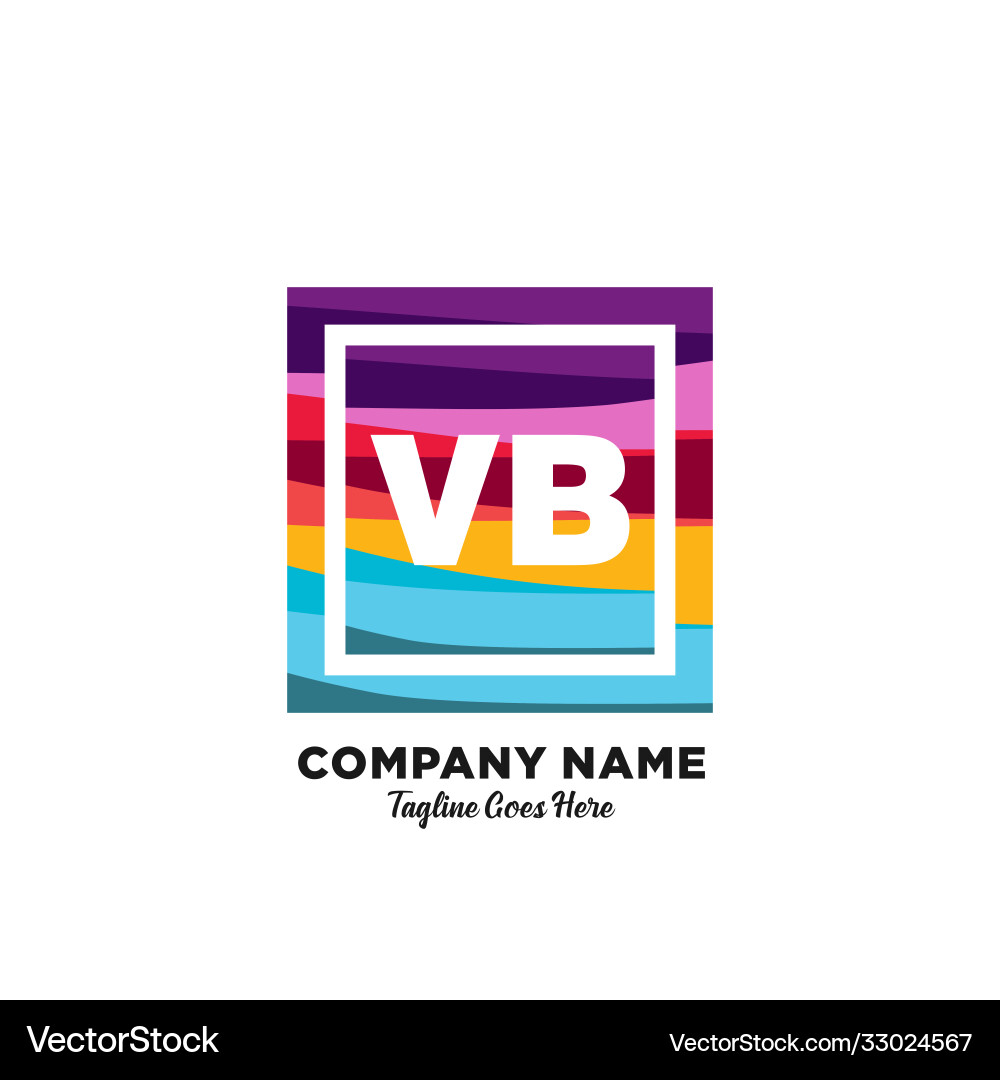 Vb initial logo with colorful template Vb initial logo with colorful template Vector Image