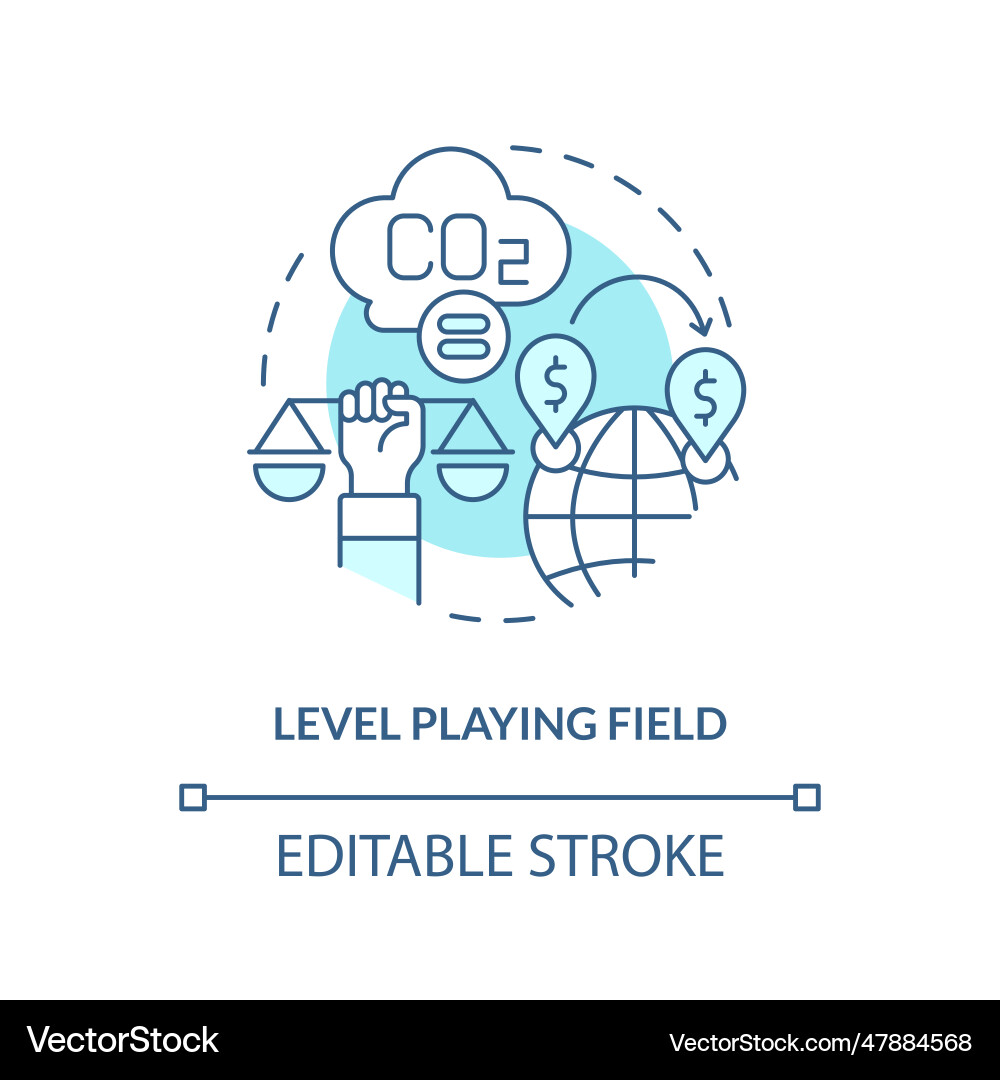 2d level playing field concept icon 2d level playing field concept icon vector image