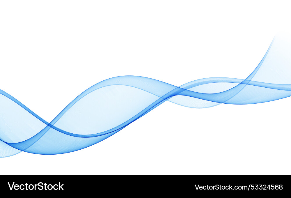 Abstract transparent wave design element flow vector image