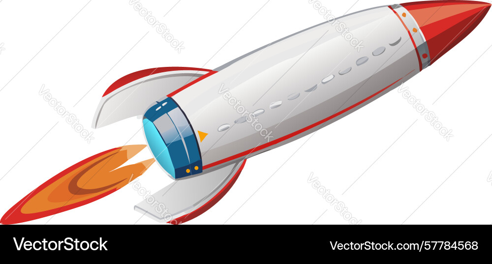 Clean minimalist rocket ascent design generative vector image