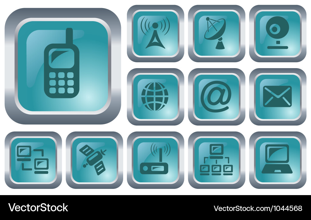 Communication buttons Vector Image