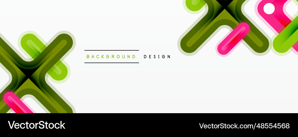 Cross line background minimal geometric template Vector Image