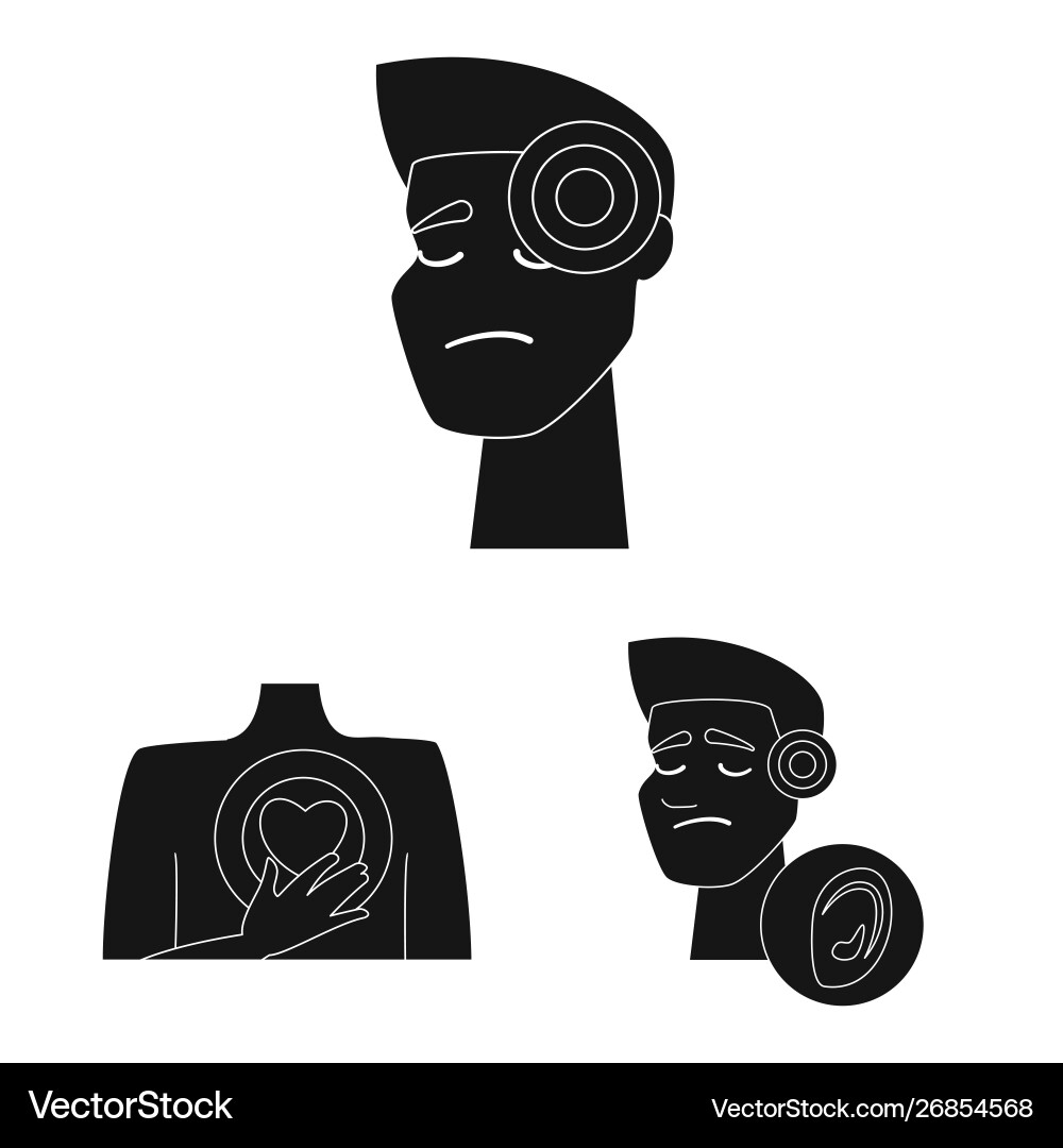 Design first and help symbol set Design first and help symbol set Vector Image