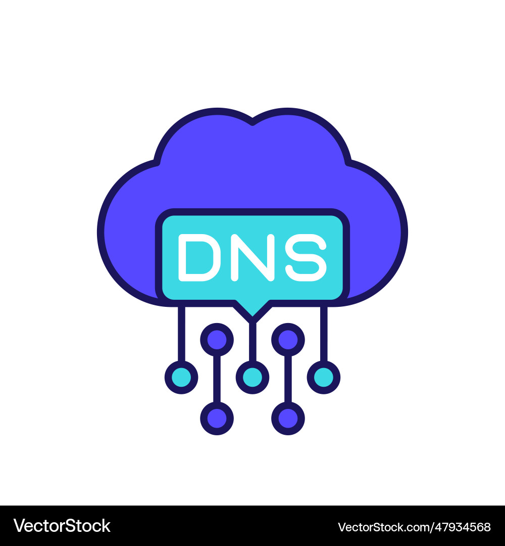 Dns icon for web and apps vector image
