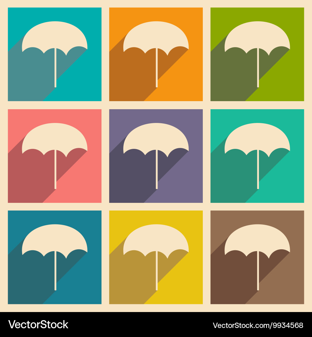 Flat with shadow concept and mobile application vector image