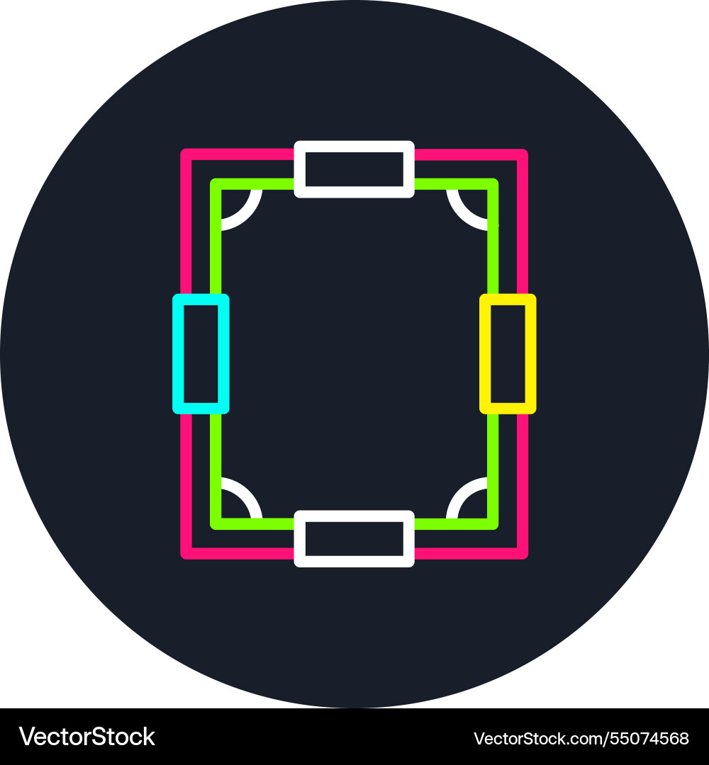 Frame line multi color icon Vector Image