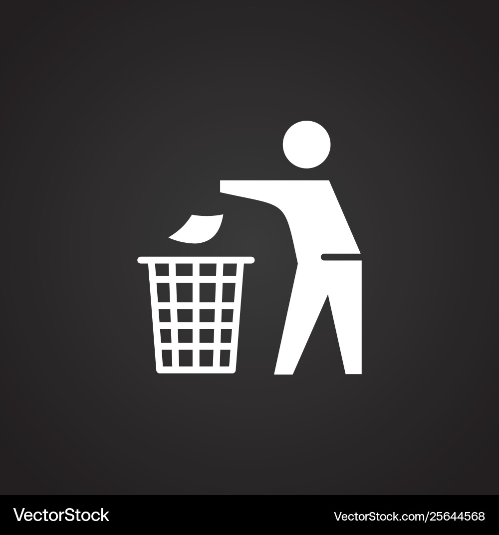 Garbage related icon on background for graphic Garbage related icon on background for graphic Vector Image