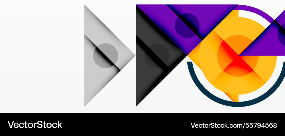 Geometric abstract design with layered triangles Vector Image