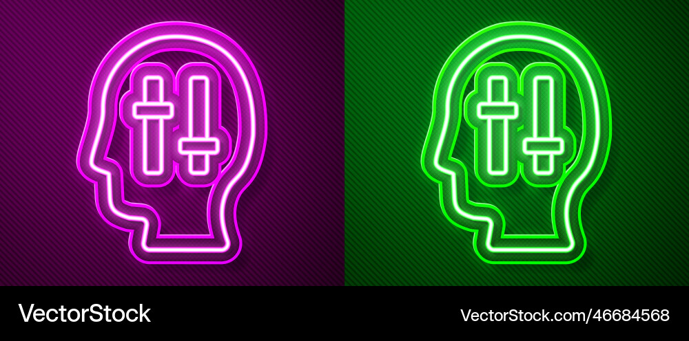 Glowing neon line solution to the problem Glowing neon line solution to the problem vector image