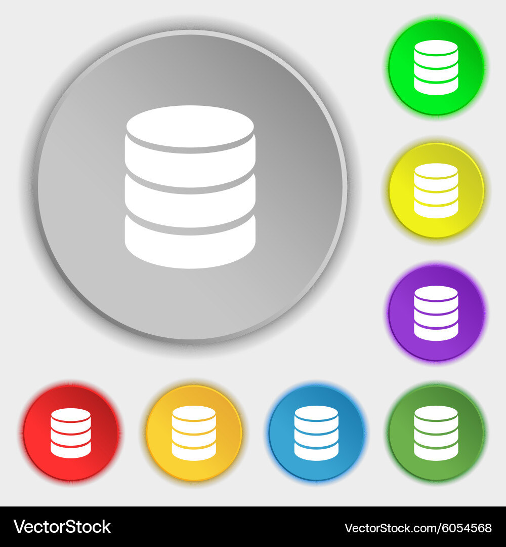 Hard disk and database sign icon flash drive stick vector image