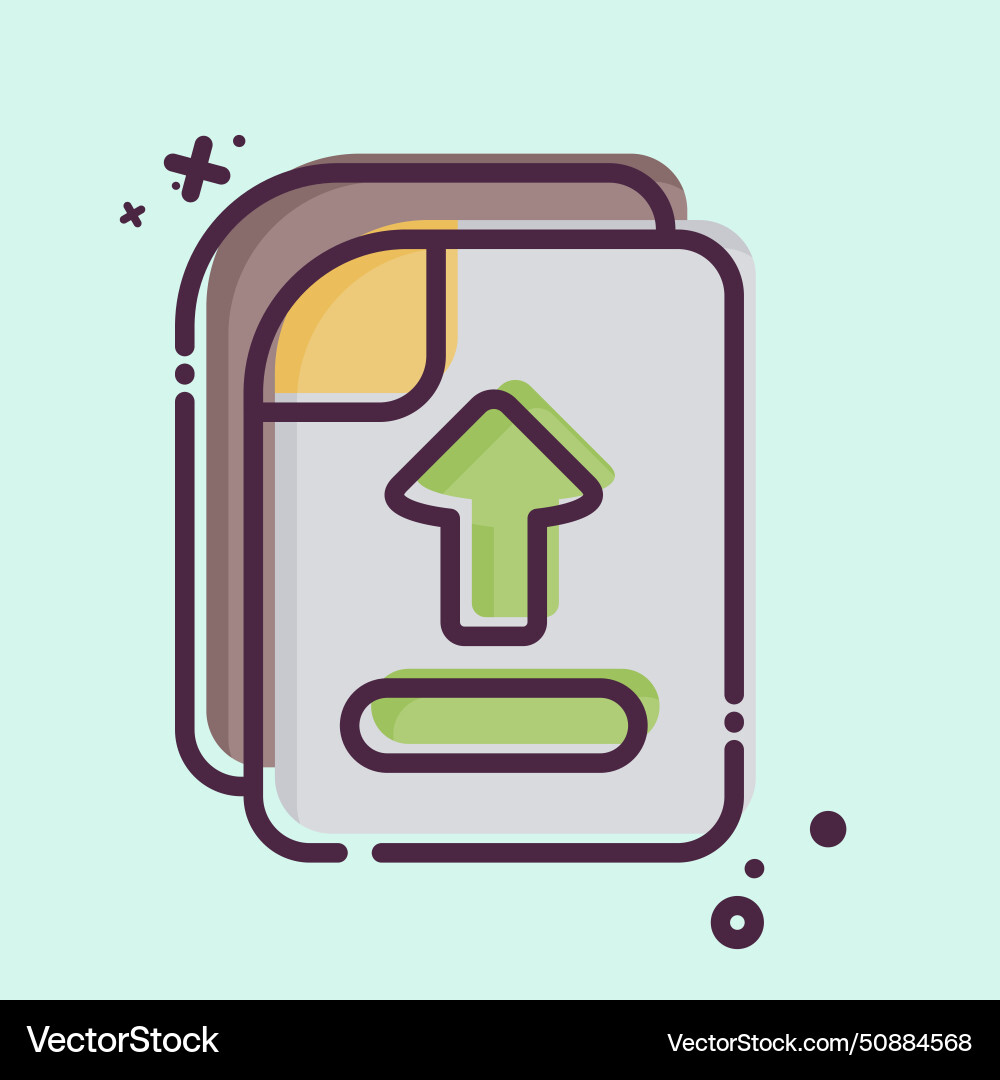 Icon file upload related to learning symbol mbe Icon file upload related to learning symbol mbe Vector Image