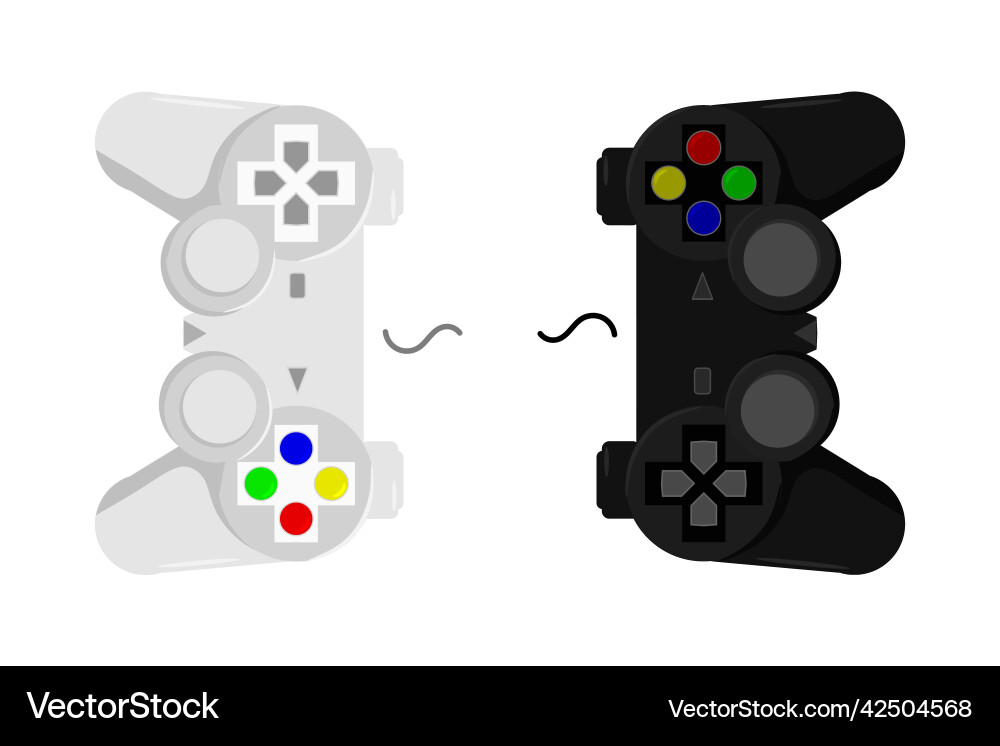 Joystick game controller gamepad video stick Joystick game controller gamepad video stick vector image