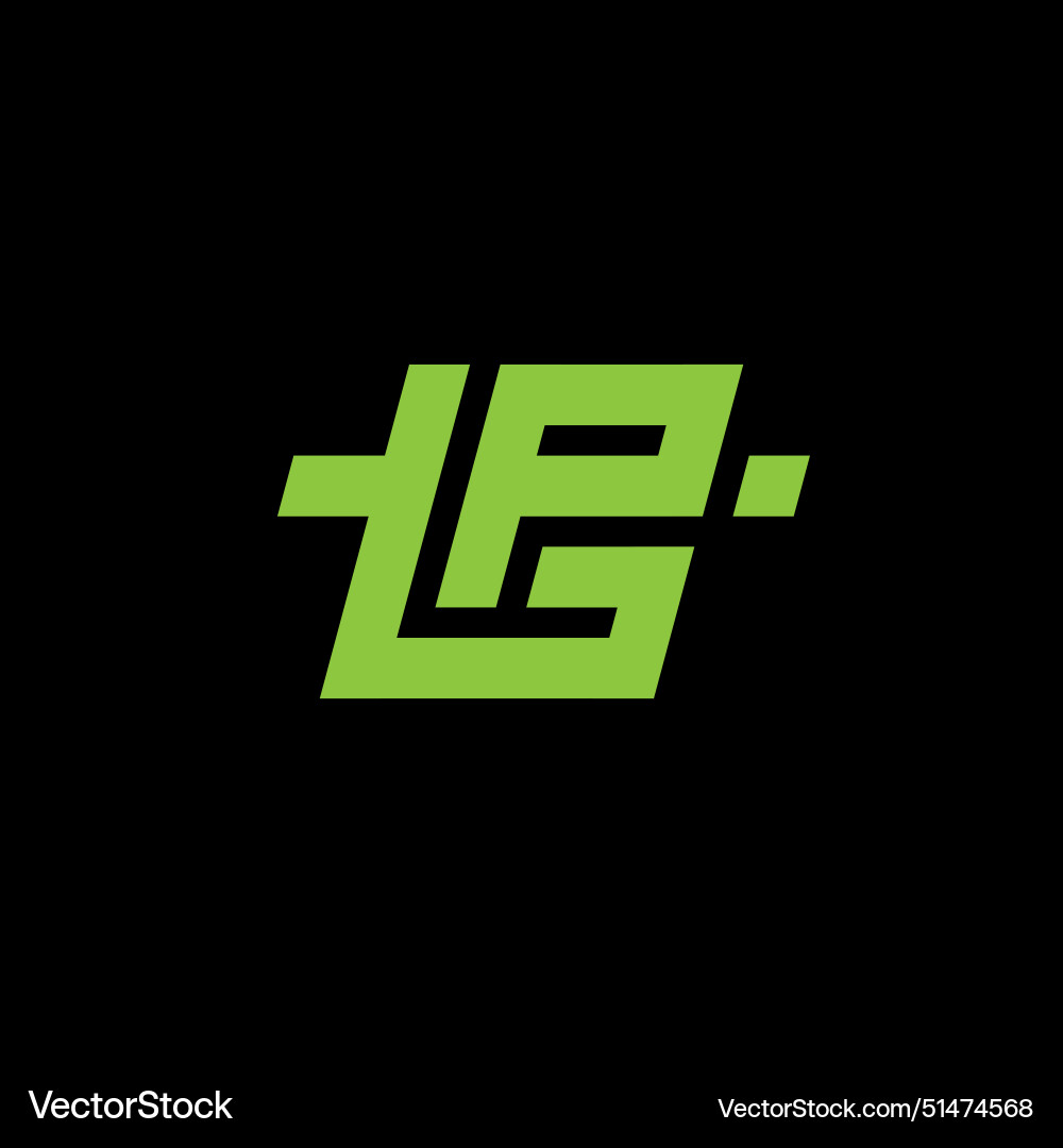 Logotype with letters t and p tp - logo design vector image