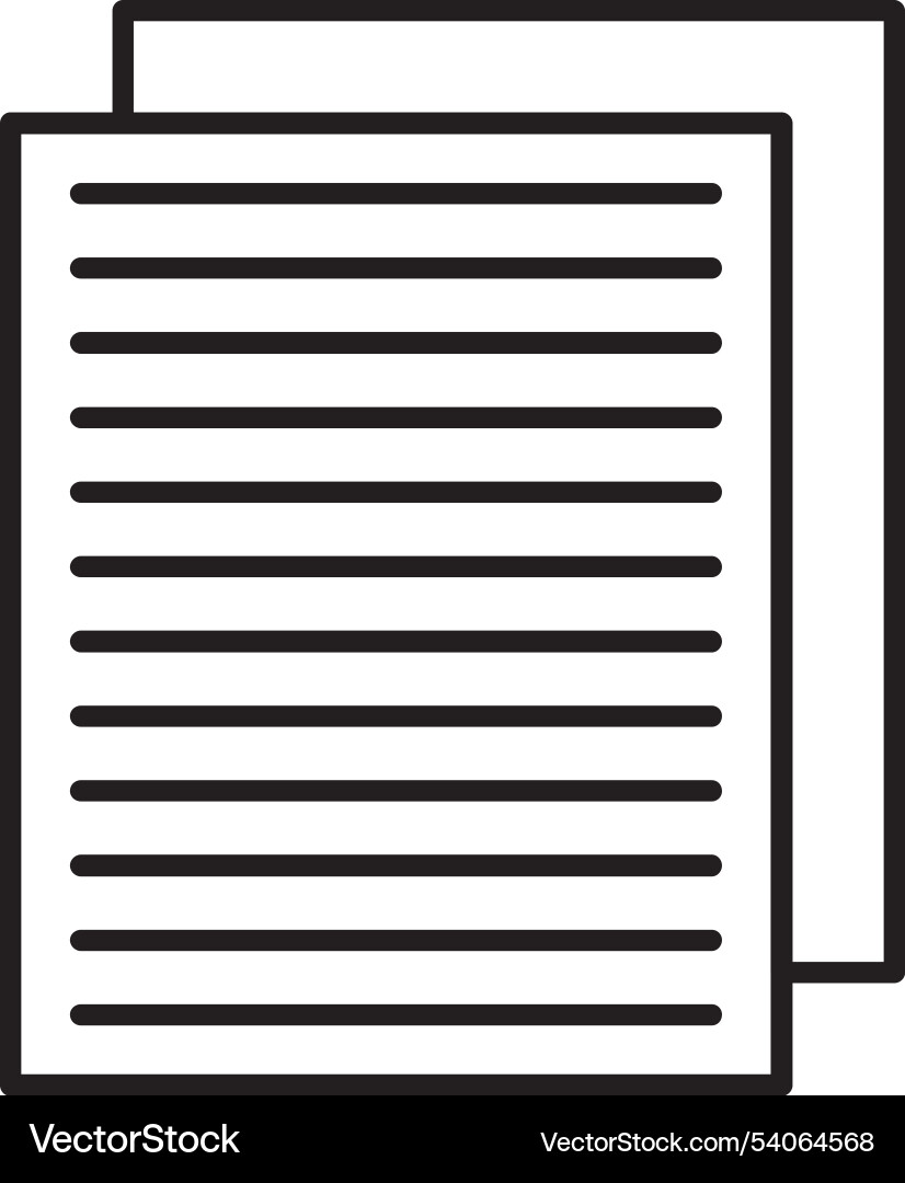 Papers line icon design Vector Image