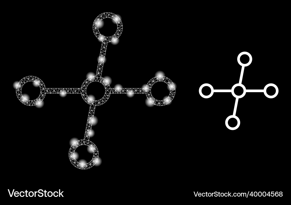 Polygonal network mesh node links with magic Polygonal network mesh node links with magic vector image