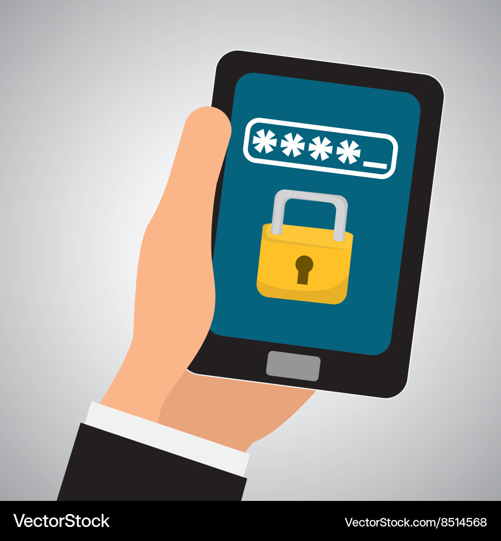 Security system design warning and technology vector image