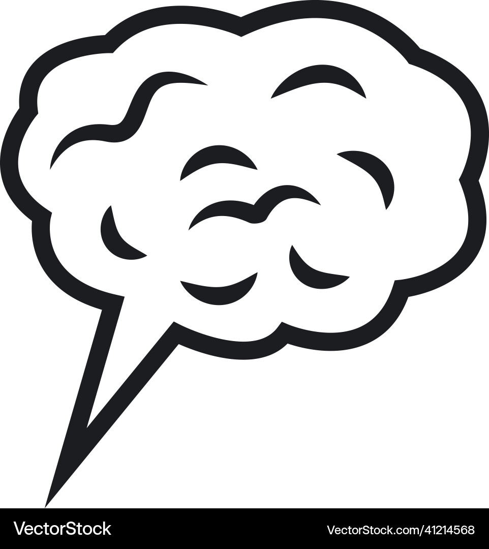 Speech bubble brain icon design Vector Image
