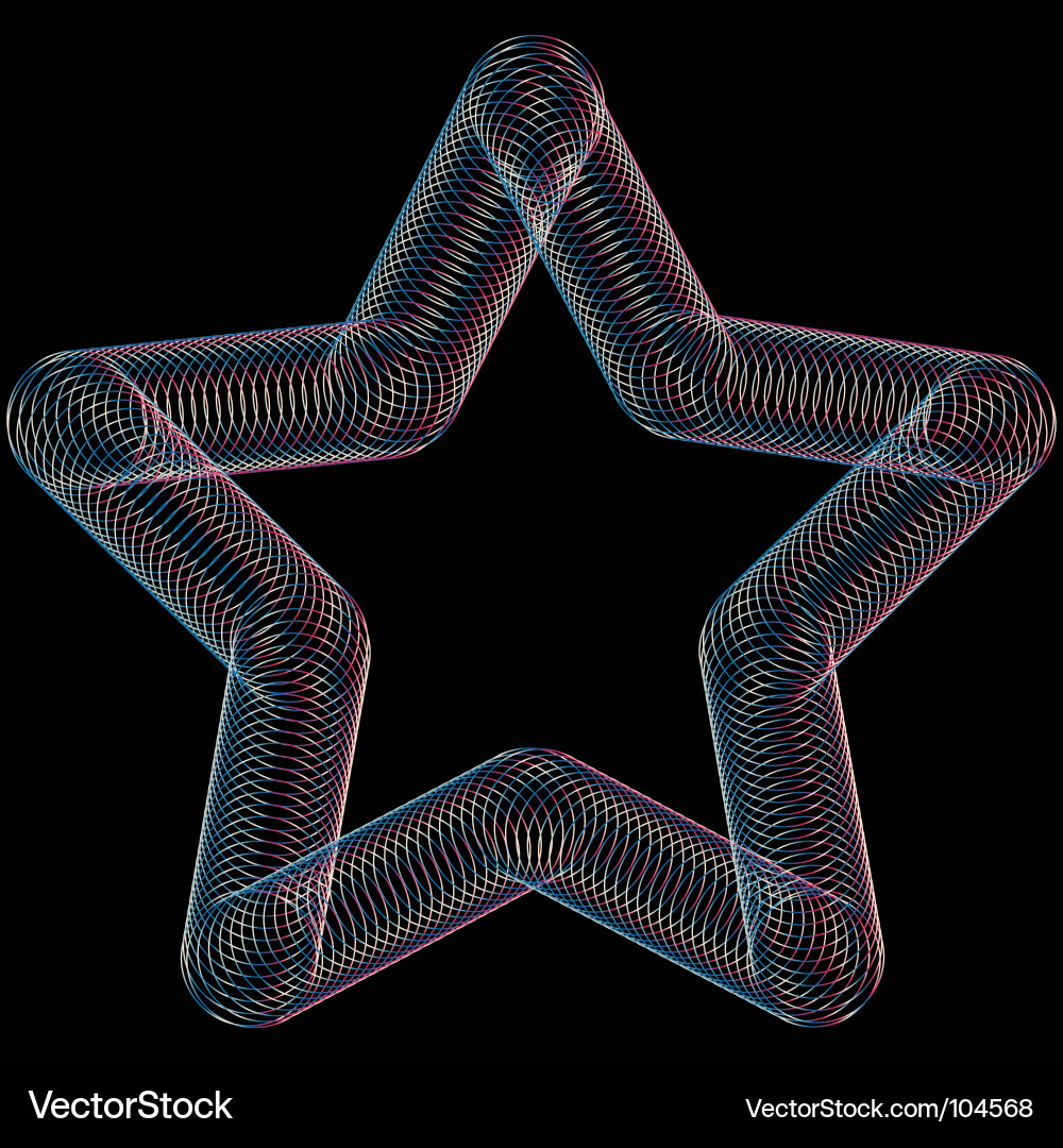Spirograph Star Pattern vector image