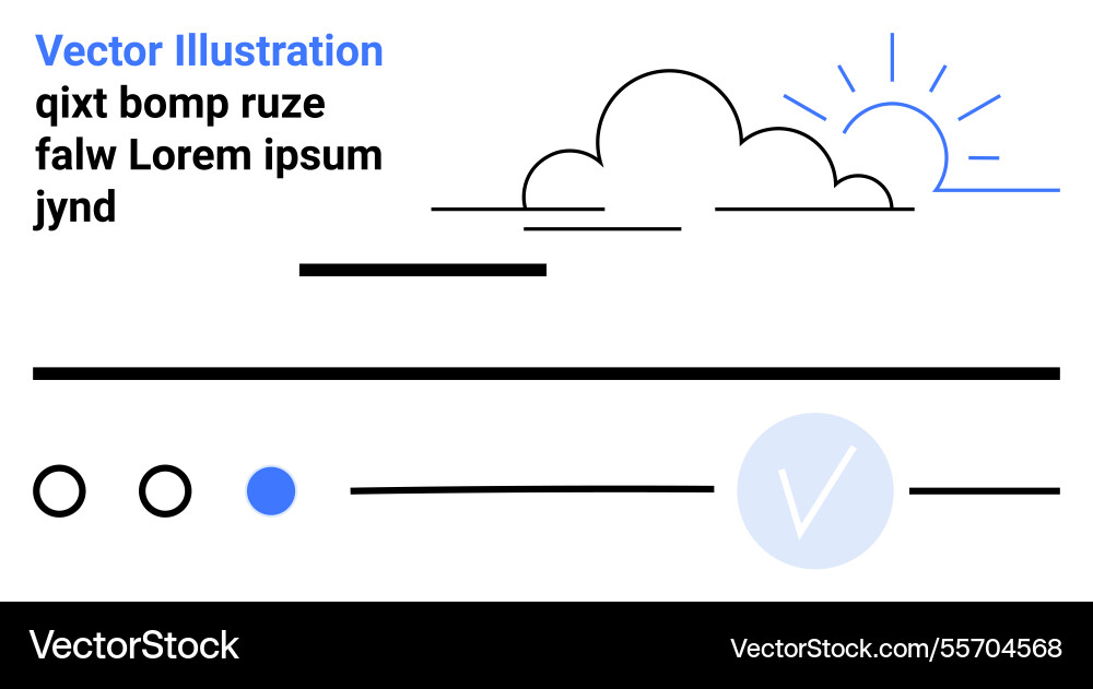 Stylish landing page concept with clouds text Stylish landing page concept with clouds text vector image
