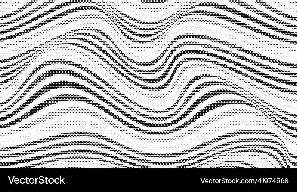 Wavy Halftone Pattern vector image