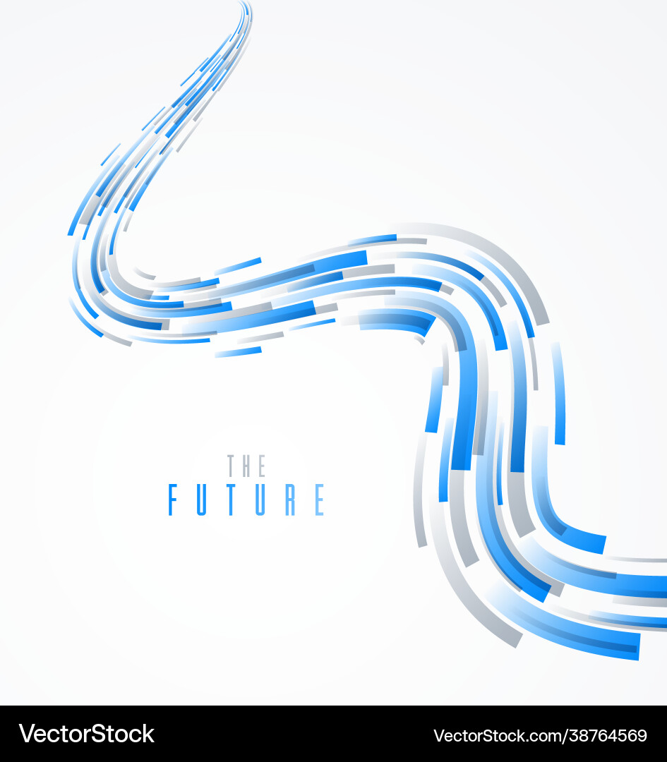 Dynamic Abstract Technology Lines vector image
