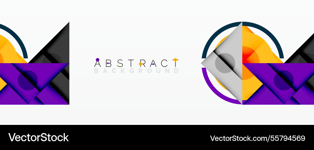 Geometric abstract design with layered triangles Vector Image