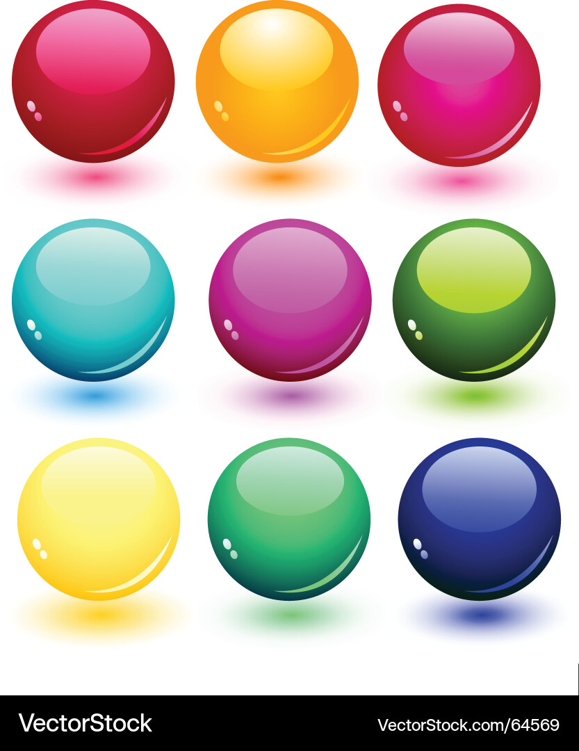 Glossy Button Set vector image