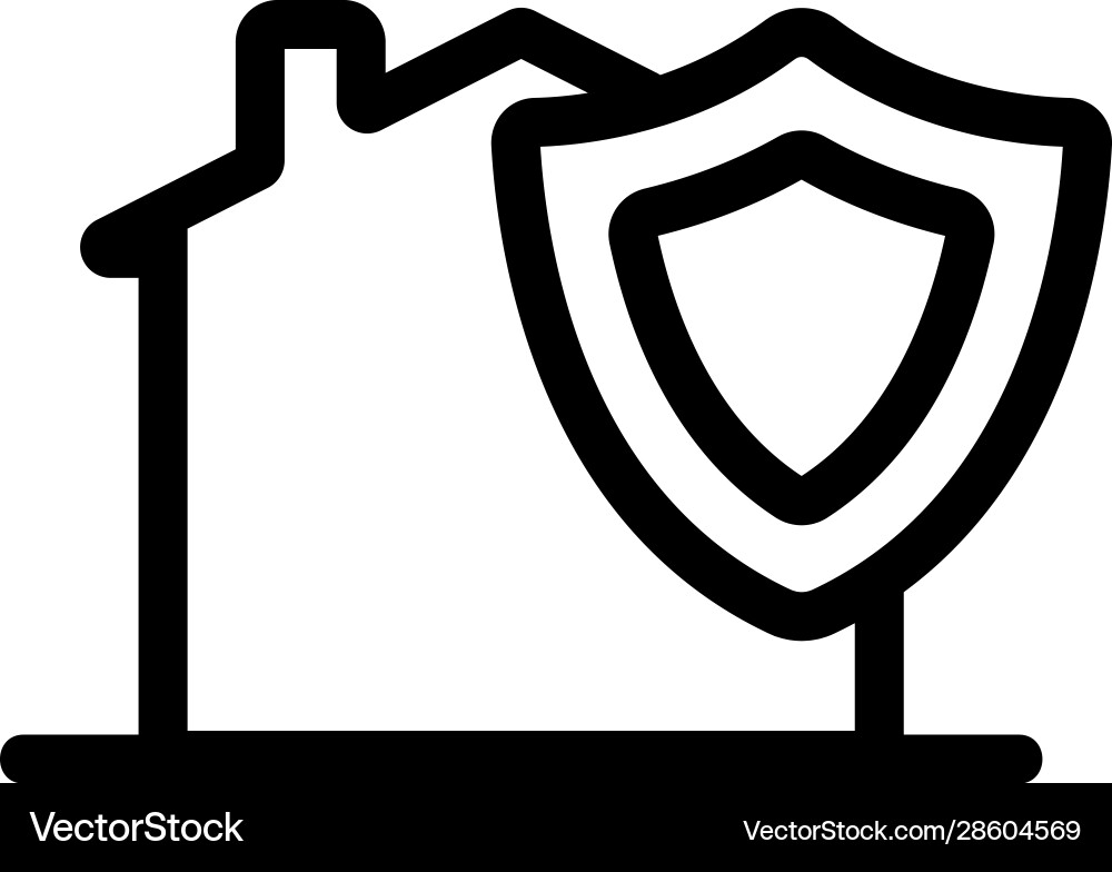 Private Home Ikone isoliert schützen Private Home Ikone isoliert schützen vektorbild
