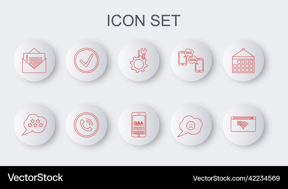 Set line no internet connection wrench Set line no internet connection wrench vector image