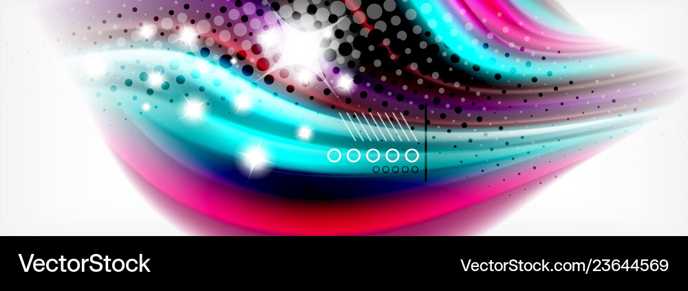 Smooth liquid blur wave background color flow vector image