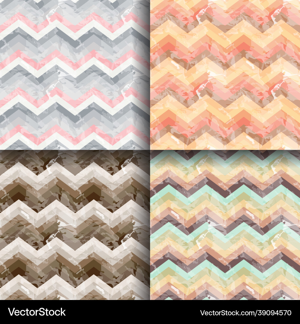A set of seamless retro zigzag patterns classic A set of seamless retro zigzag patterns classic vector image