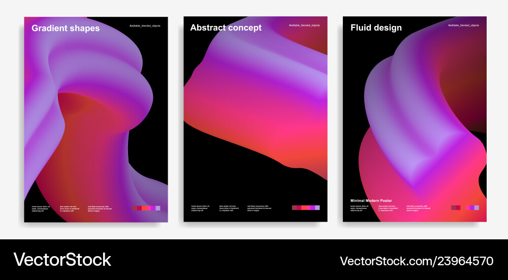 Abstract design templates with 3d flow shapes Abstract design templates with 3d flow shapes vector image
