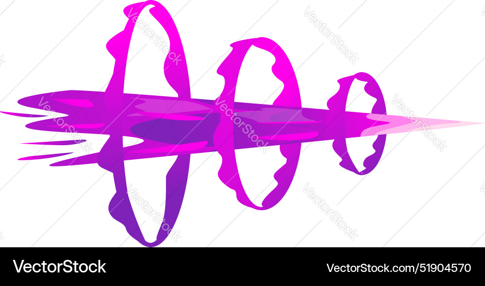 Abstract purple shape moving fast through colorful Abstract purple shape moving fast through colorful vector image