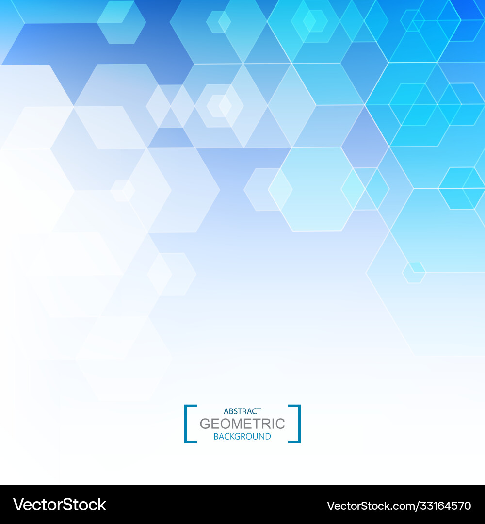 Abstract science background hexagon vector image