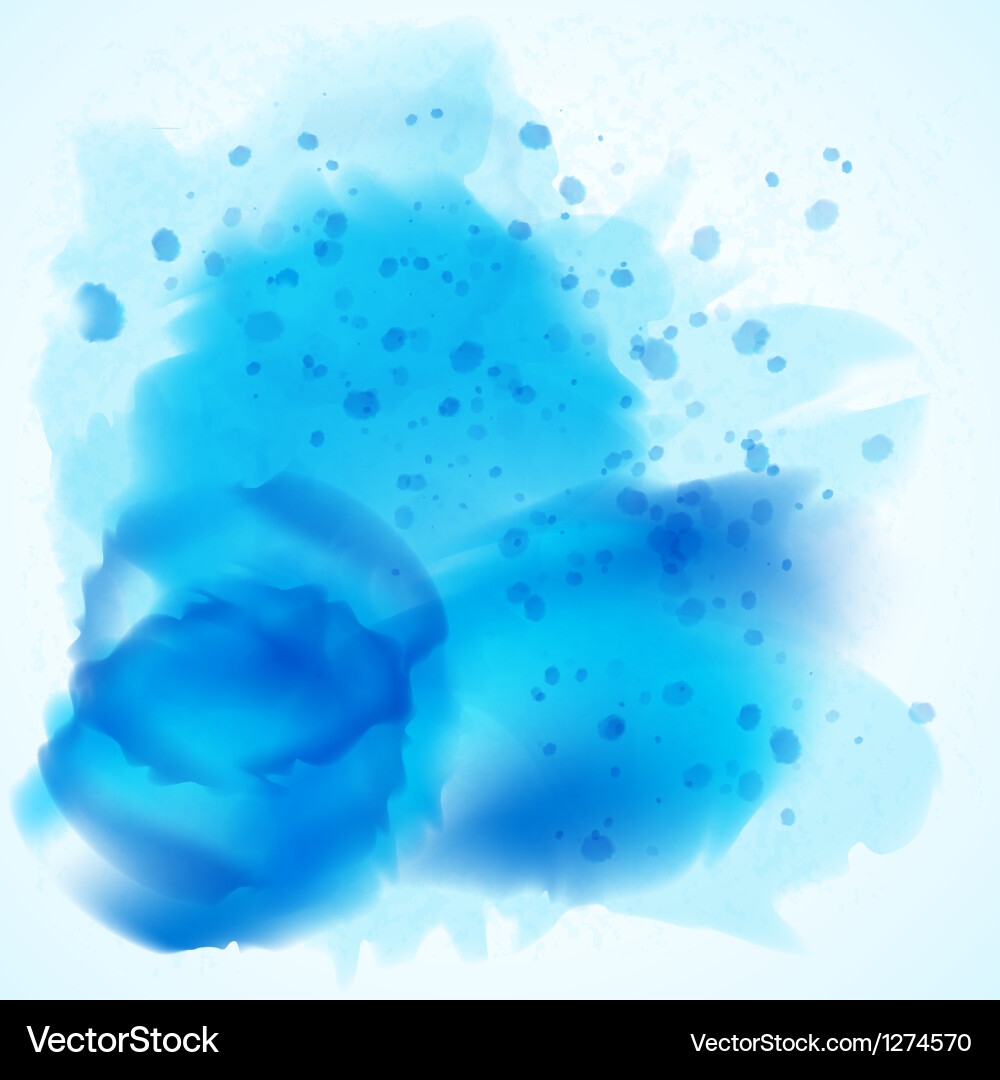 Blue Watercolor Spots Vector Image