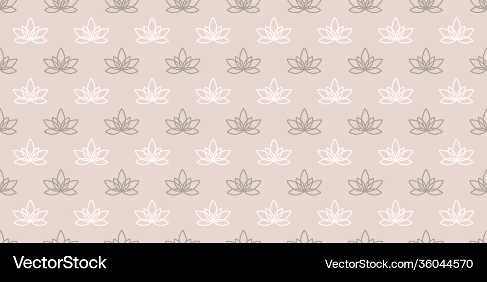 Brown lotus seamless repeat pattern background Brown lotus seamless repeat pattern background Vector Image