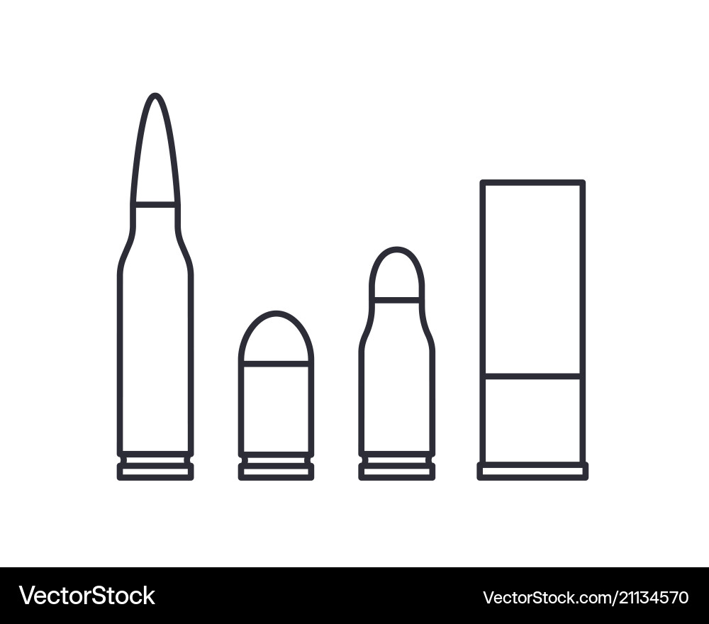 Bullet Ammunition Set Royalty Free Vector Image