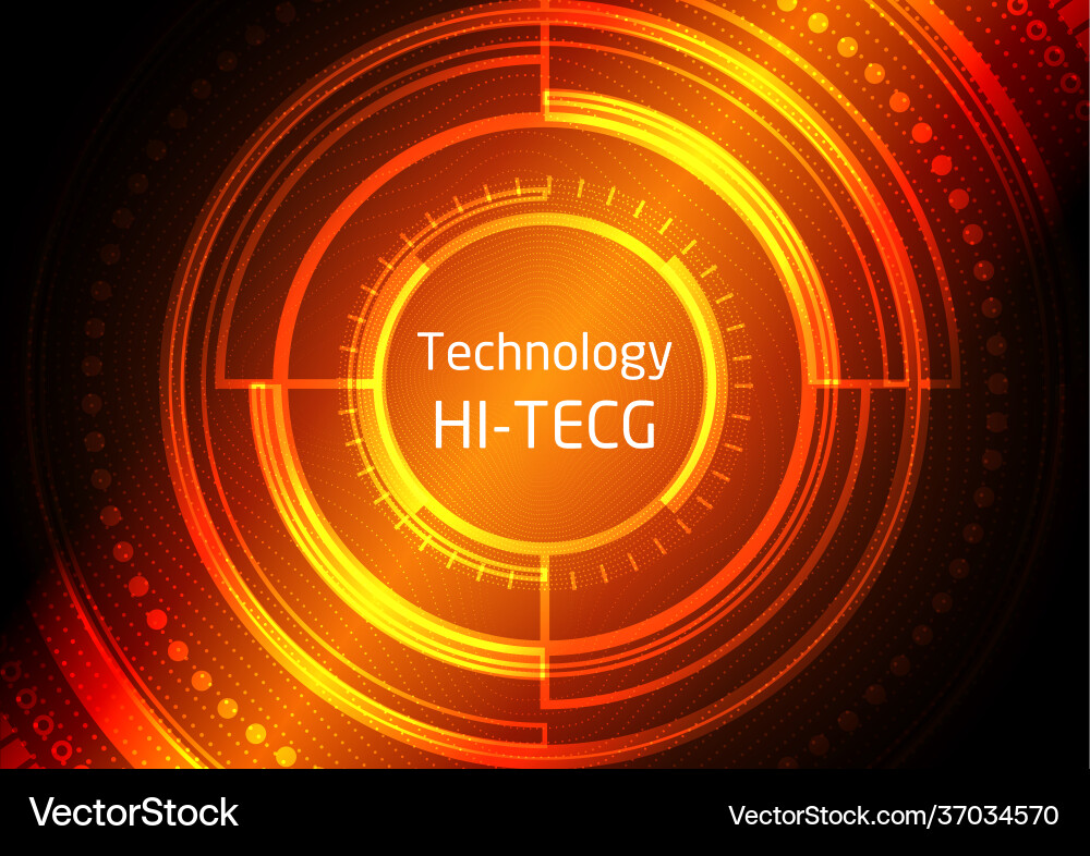 Circuit technology background with hi-tech vector image