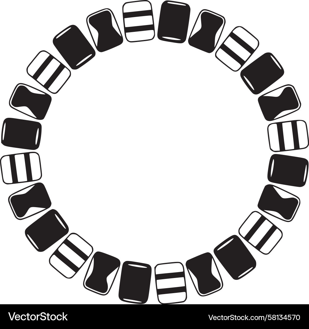 Circular Smartphone Display Pattern Vector Image