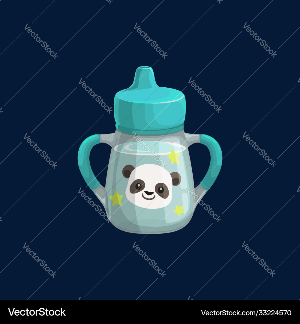 Cup bottle baby sipper reservoir isolated icon Cup bottle baby sipper reservoir isolated icon Vector Image