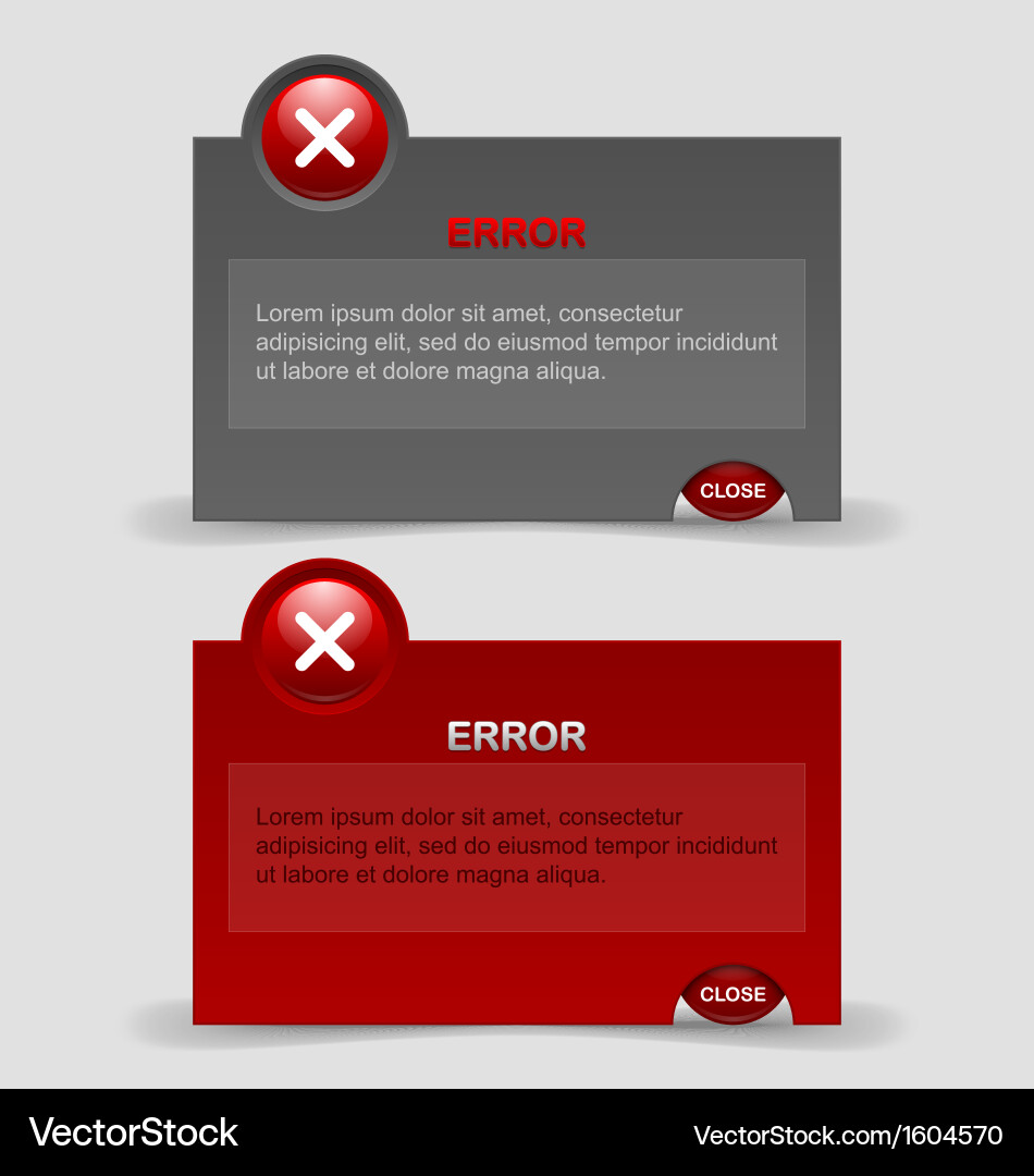 Error Notification Windows vector image