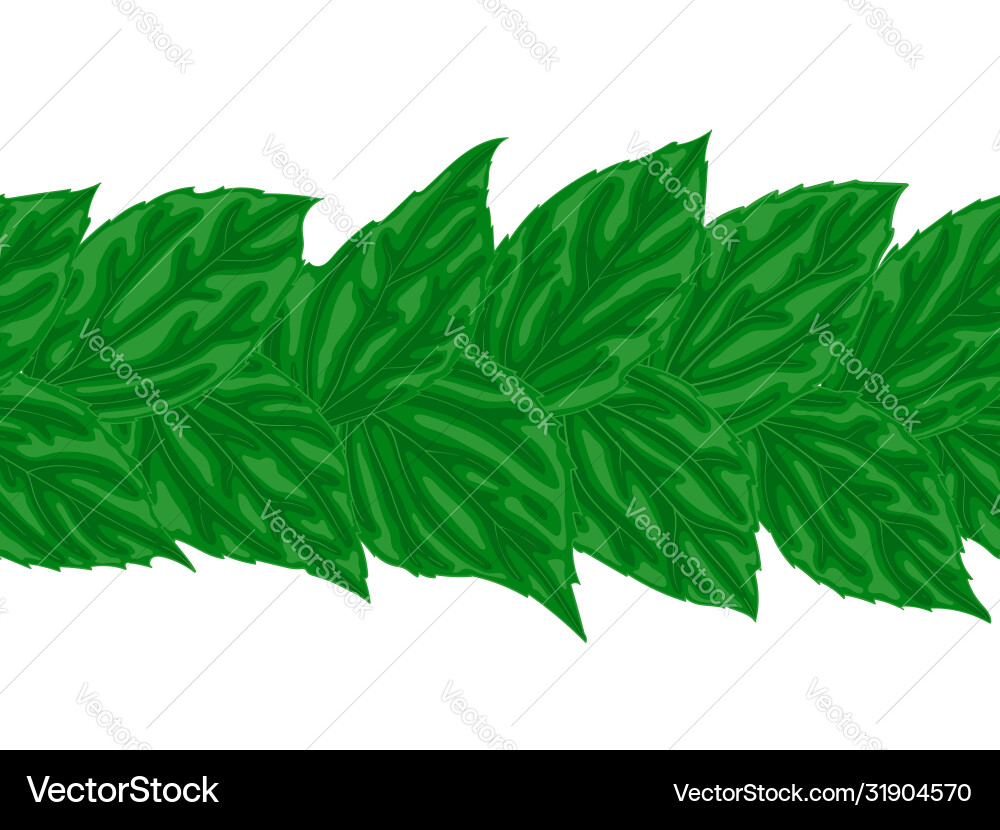 Horizontal seamless pattern ribbon with green Horizontal seamless pattern ribbon with green vector image