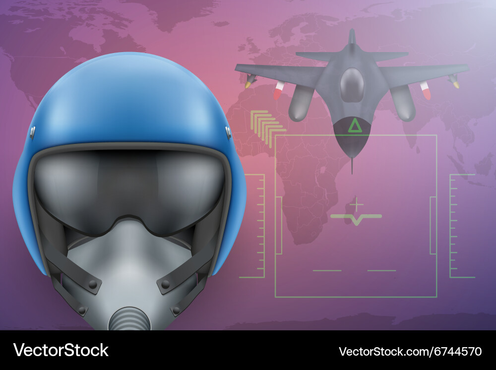 Militärflieger und Flugzeug Hintergrund Vektorbild