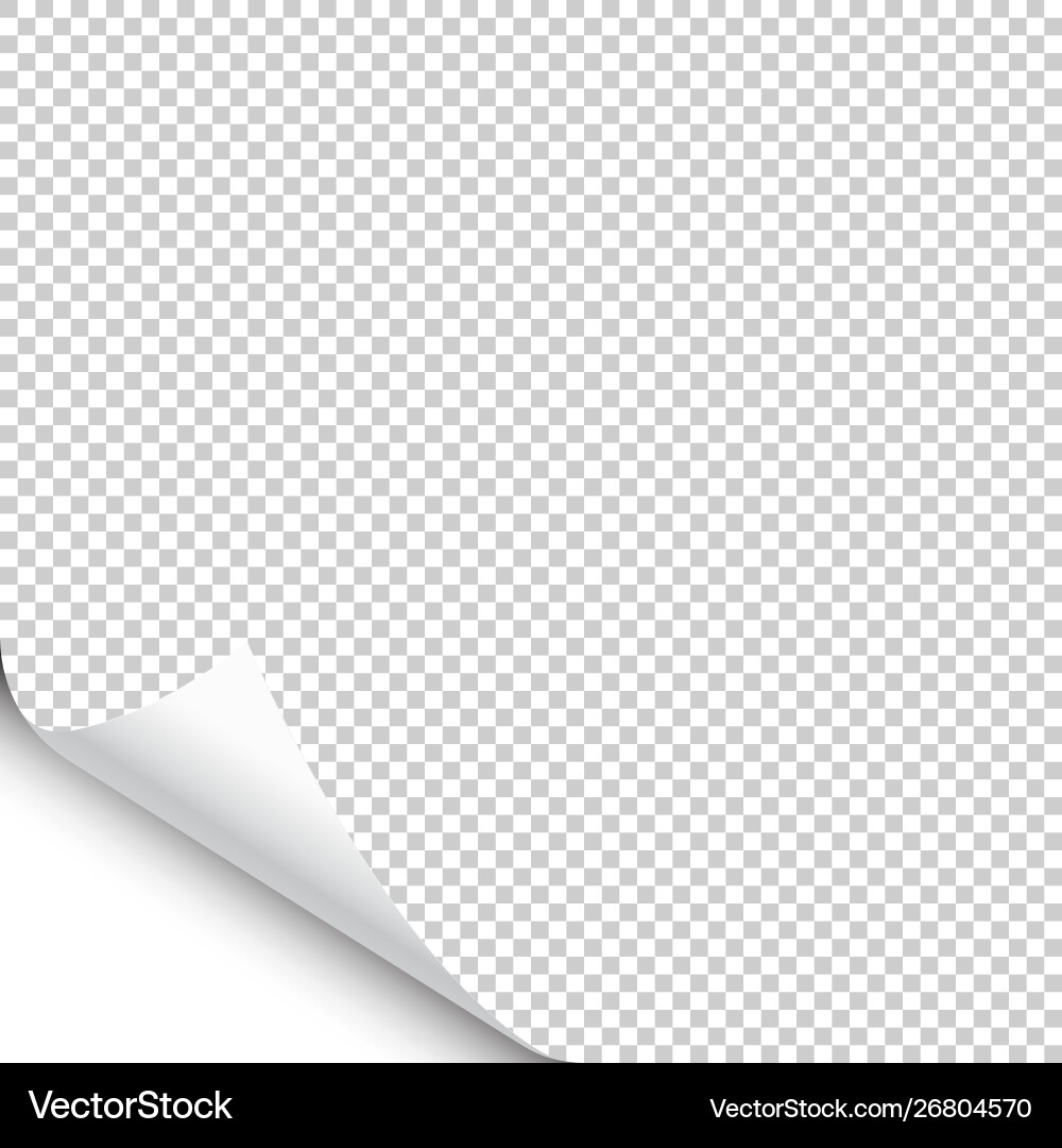 Small curled page corner with shadow Small curled page corner with shadow vector image