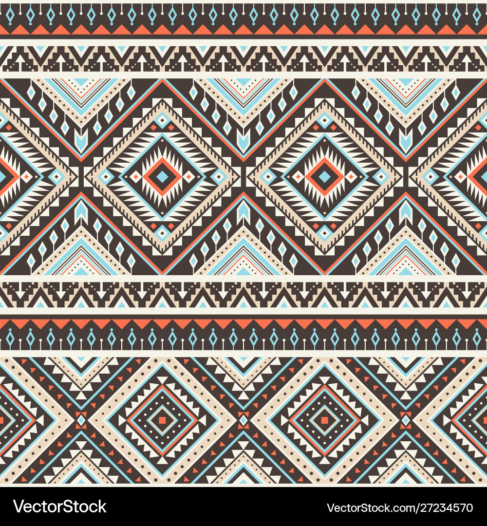 Tribal geometric seamless pattern Royalty Free Vector Image